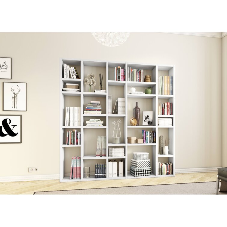 Geometric 2024 bookcase wayfair